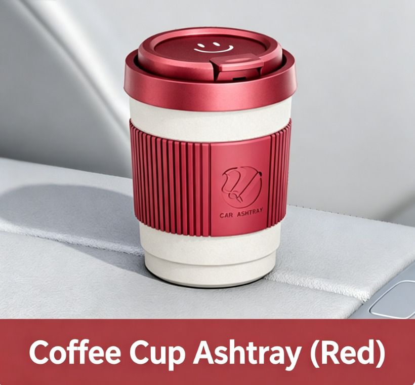 Custom Wholesale Car Ashtray, Creative Multifunctional Lidded Auto Ashtray, Ash Fly Prevention, Premium Car Storage Accessory