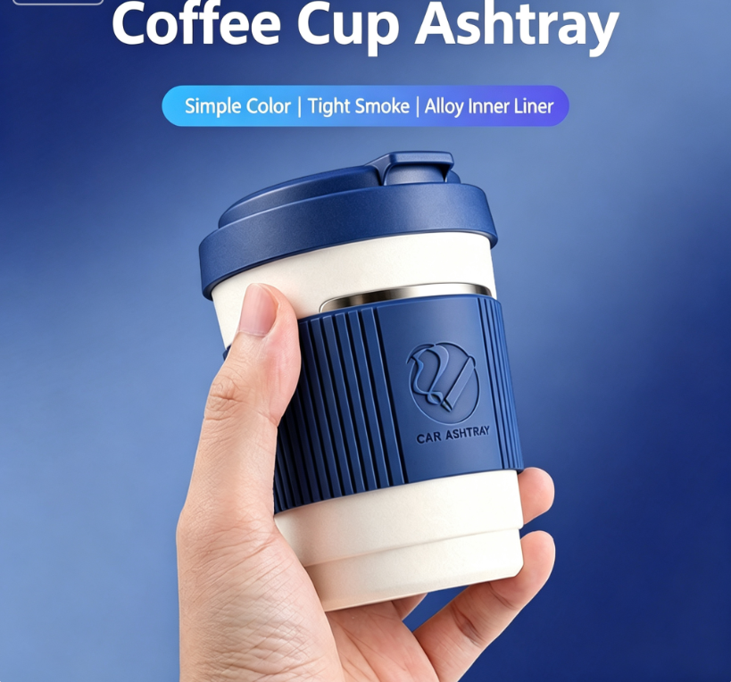 Custom Wholesale Car Ashtray, Creative Multifunctional Lidded Auto Ashtray, Ash Fly Prevention, Premium Car Storage Accessory