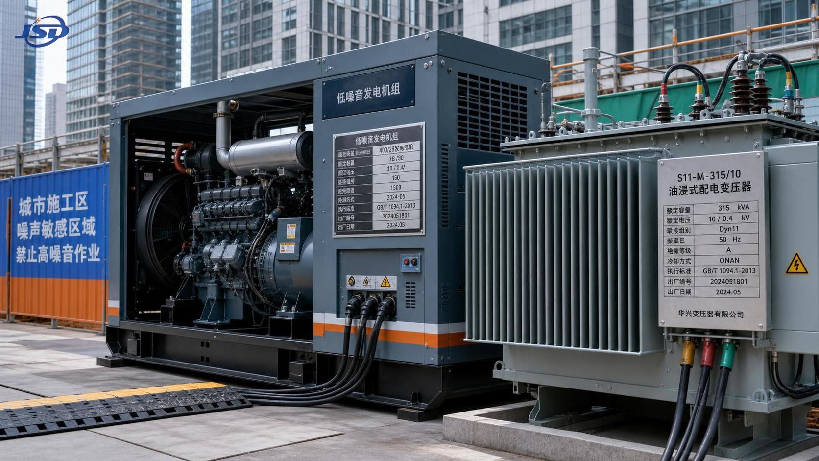 How noise limits affect generator open type use on urban sites