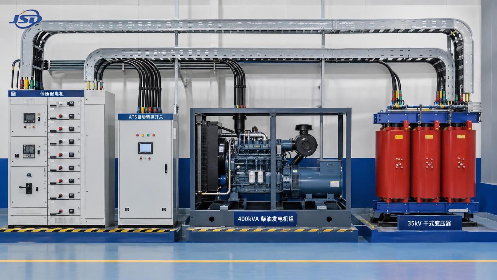 How to plan cable sizing for a 400 kVA open frame genset