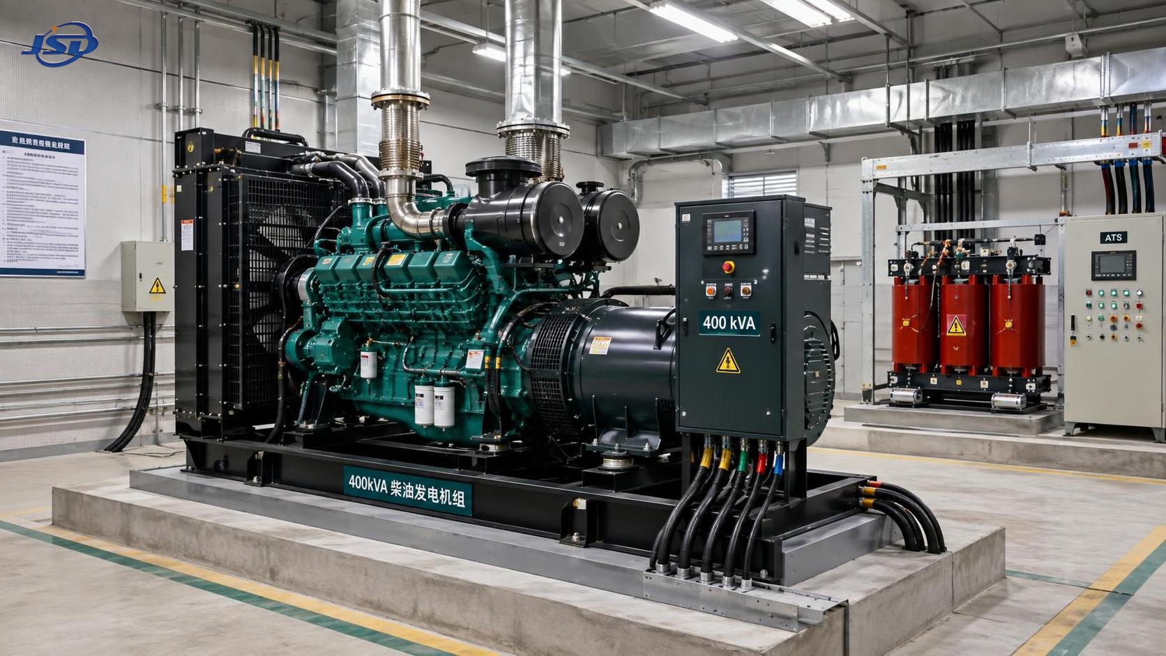 What is included in the lifecycle cost of a 400 kVA open frame genset?