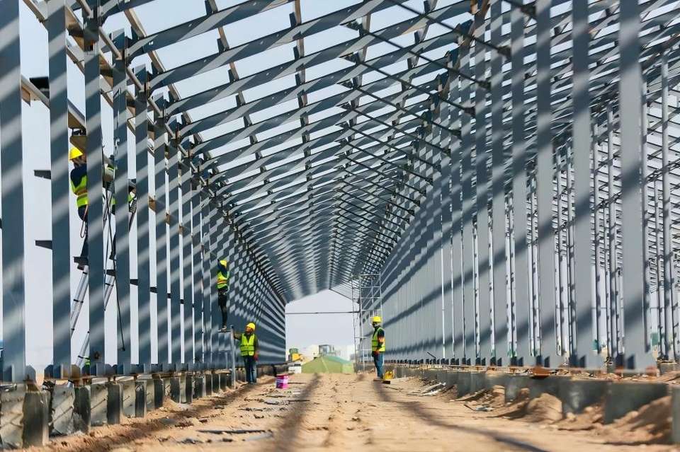 Prefab Livestock Buildings Corrosion-resistant Durable Steel Construction for Modern Cattle, Sheep, and Pig Farms