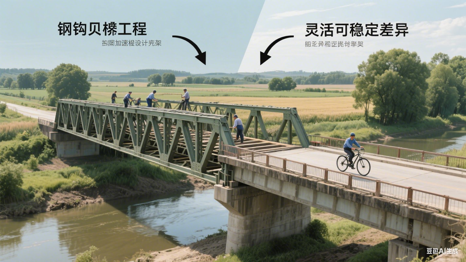 1758087933826814478503342082.png Steel Bridge Prefab Steel Truss Structure Bridge Design for Sale