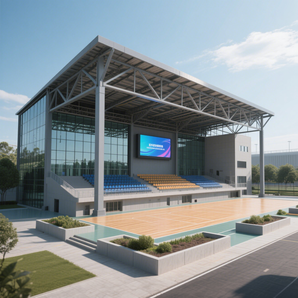 Prefab Light Steel Structure for Large Span Gymnasium