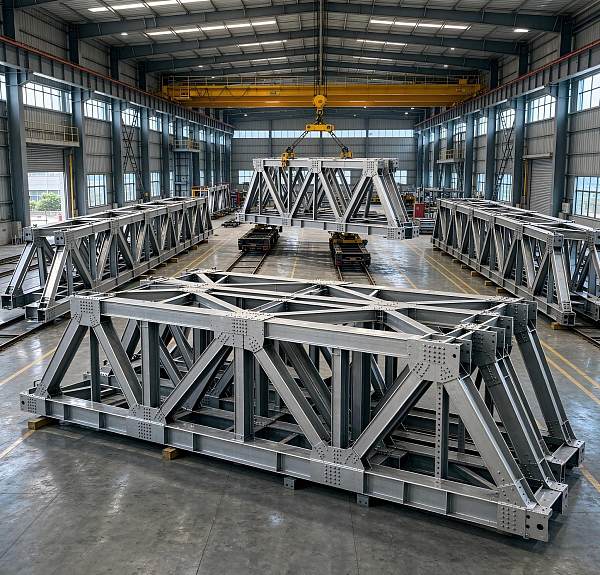 Steel Bridge Prefab Steel Truss Structure Bridge Design for Sale