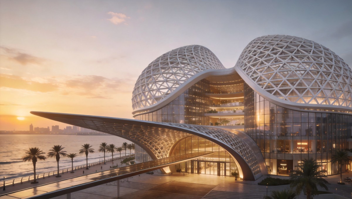 WPS图片 Overseas Project Showcase: Free-Form Steel Structure Buildings