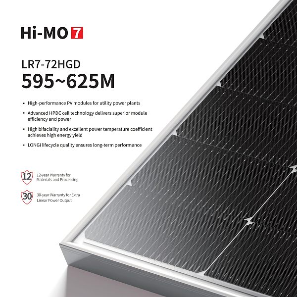 Hi-MO7 LR7-72HGD 595~625M Hi-MO7 LR7-72HGD 595~625M