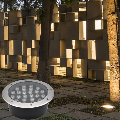 24W round SMD outdoor waterproof IP67 stainless steel shell LED buried light embedded ground light buried light