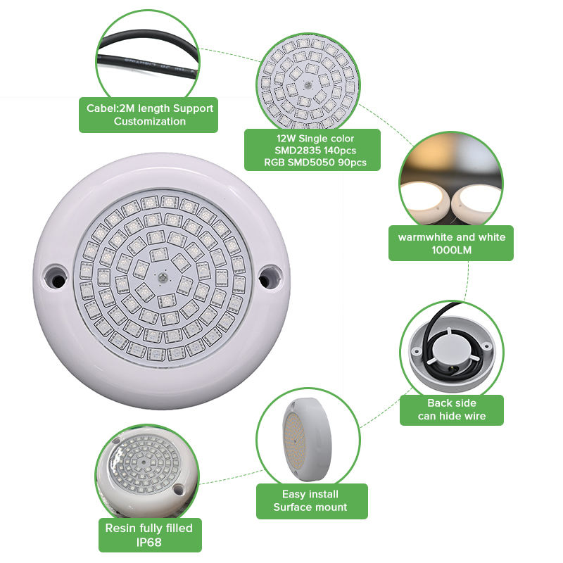 Bestselling wholesale communication DC 12-24V low-voltage LED underwater pool light IP68 rated computer light body