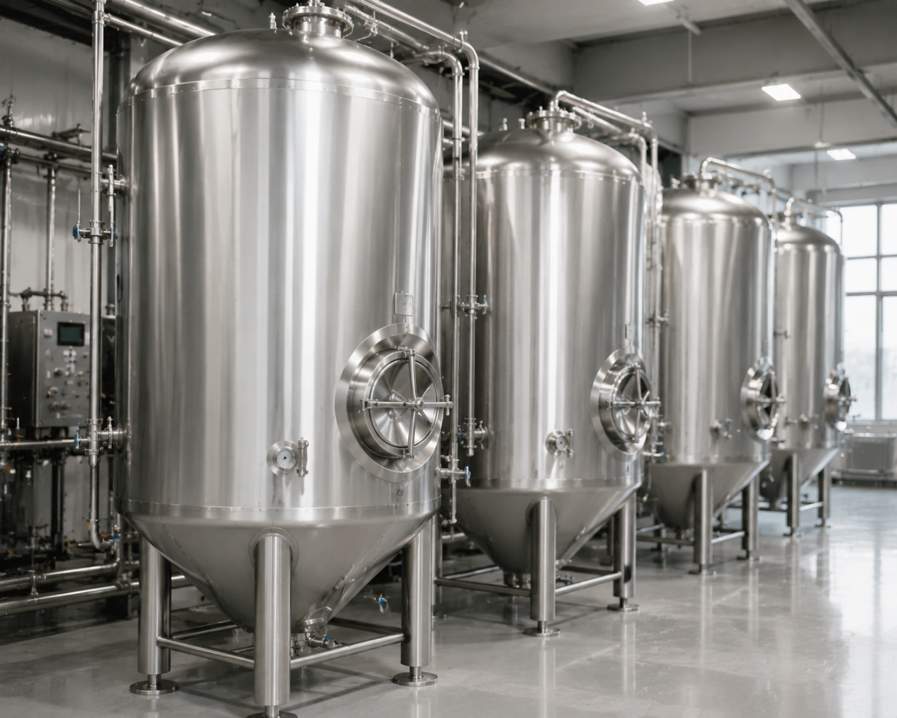 Tanques de fermentación de alimentos de acero inoxidable con temperatura constante
