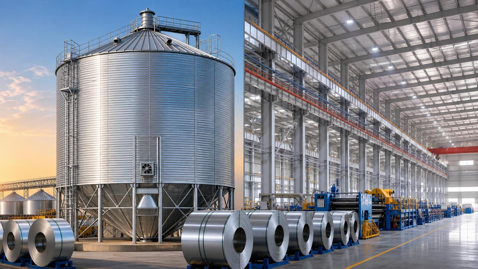 Cómo se fabrican los silos de acero en espiral para el almacenamiento de grano de gran capacidad