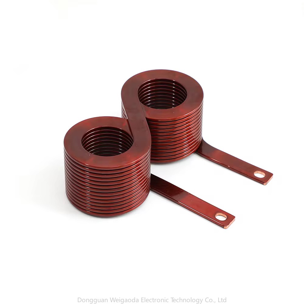 Self adhesive flat coil