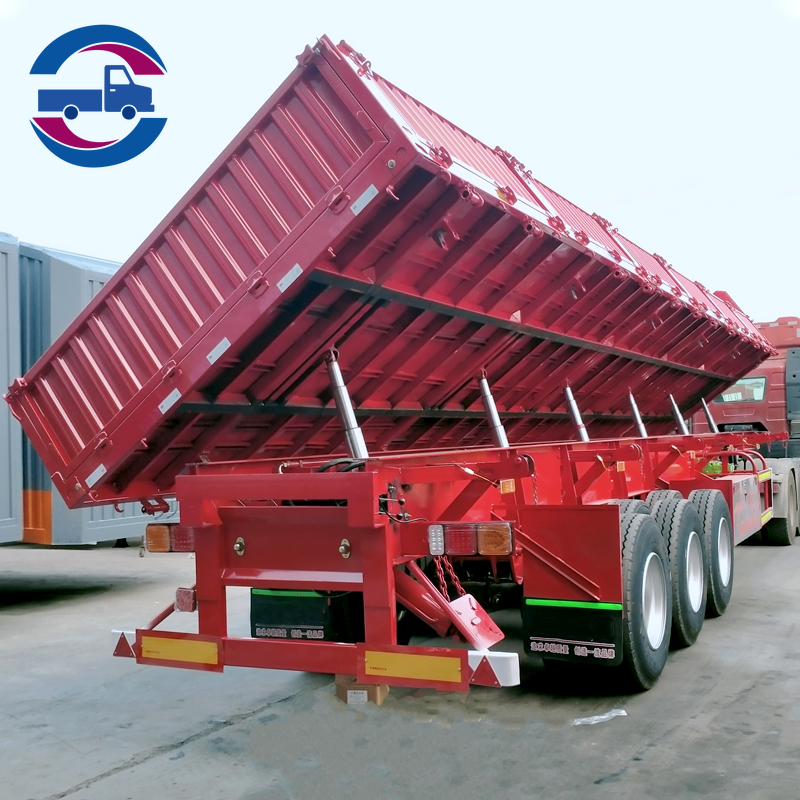 Semi-remorque à benne basculante latérale de 60 tonnes