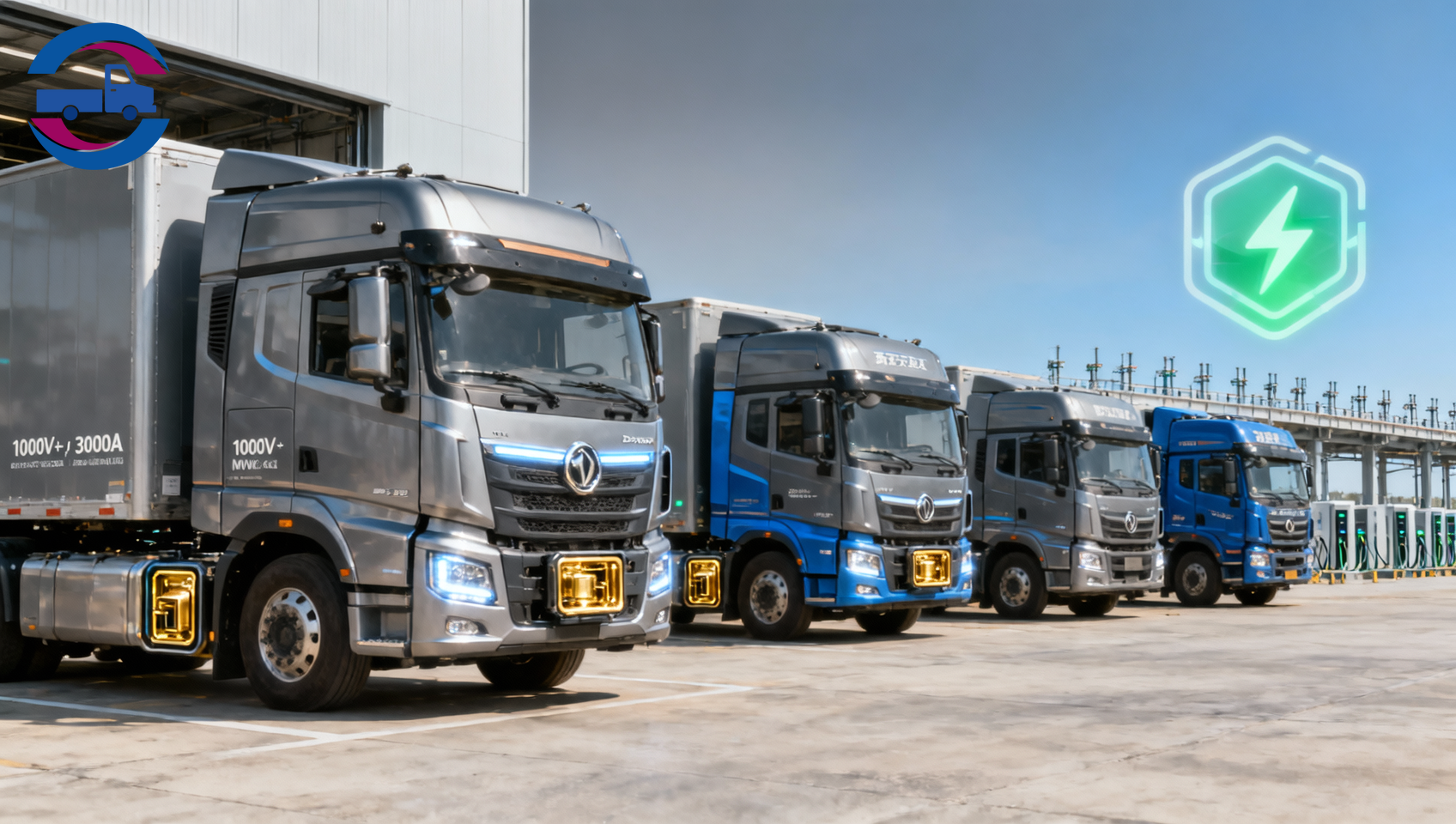Les camions électriques lourds à charge ultra-rapide de niveau MW entrent en livraison de masse