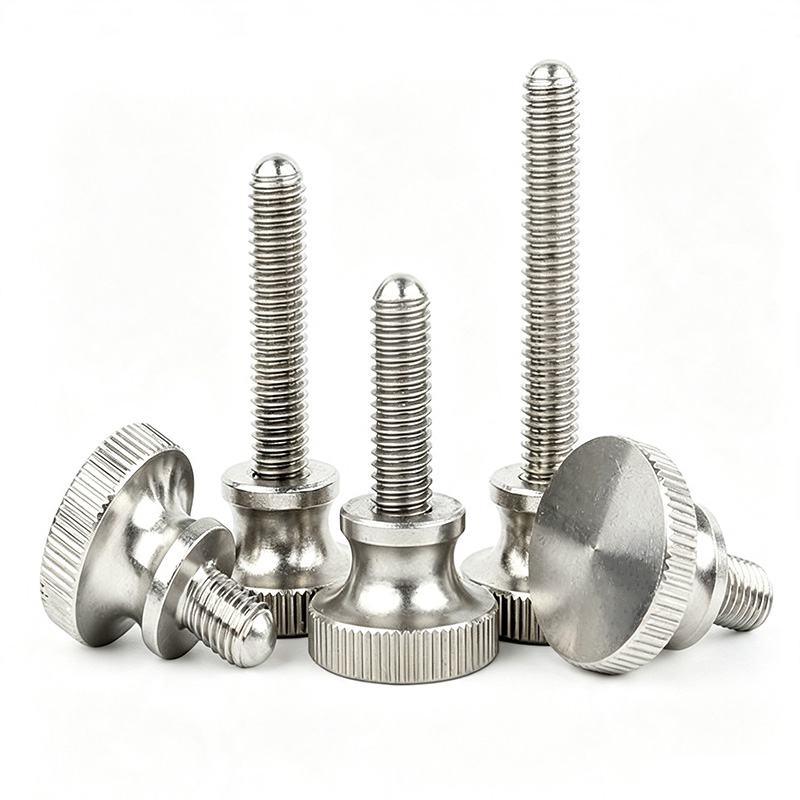 Hand-tightened bolts with Knurled steps