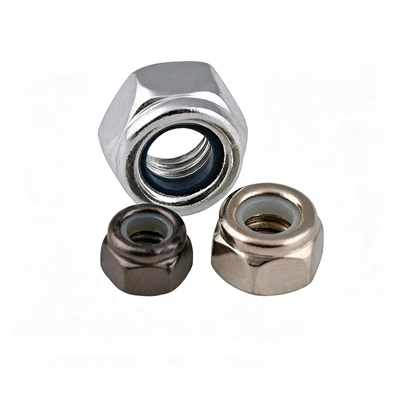 Carbon steel hexagonal nuts with nylon locking