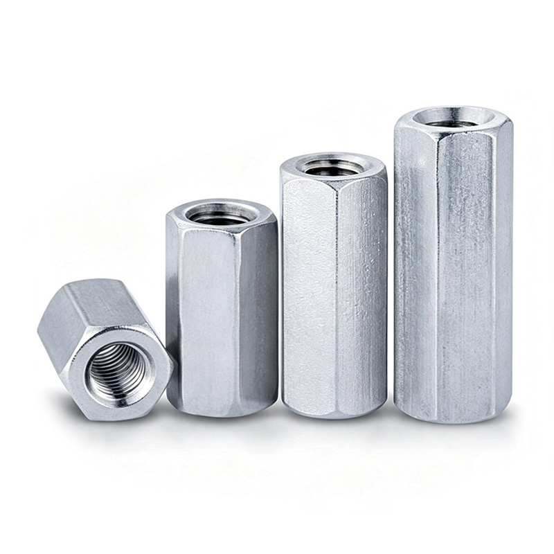 Extended carbon steel hexagonal nuts