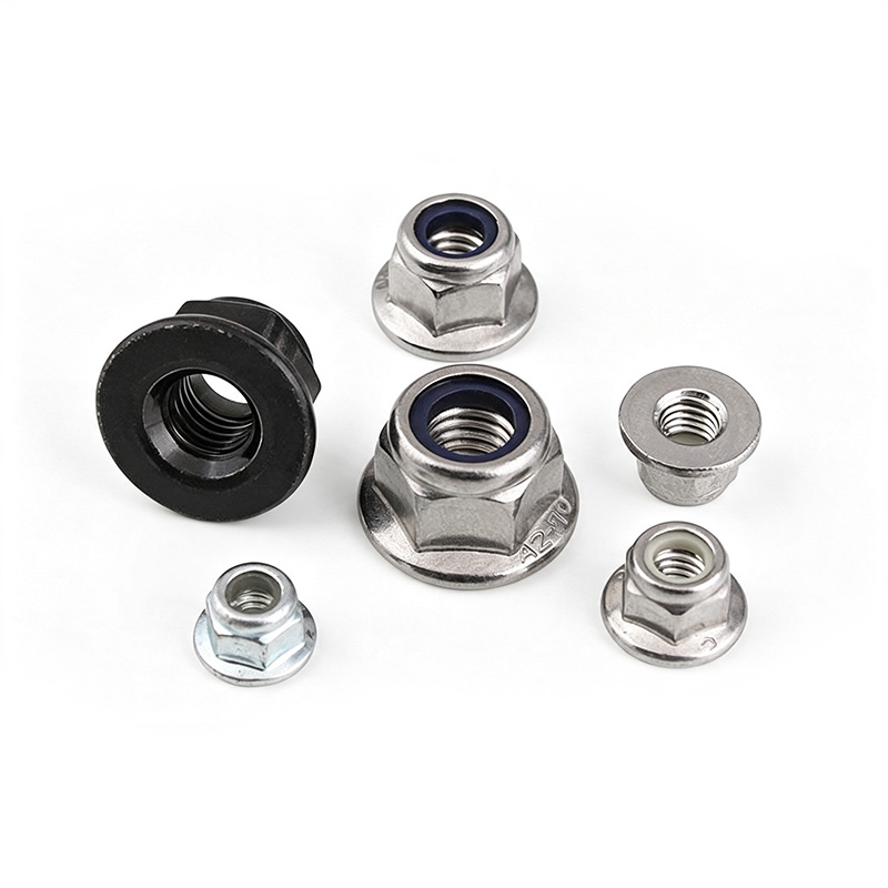 Carbon steel hexagonal flange nylon locknut