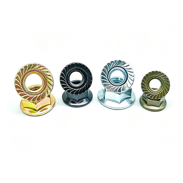 Zinc-plated carbon steel flange nuts