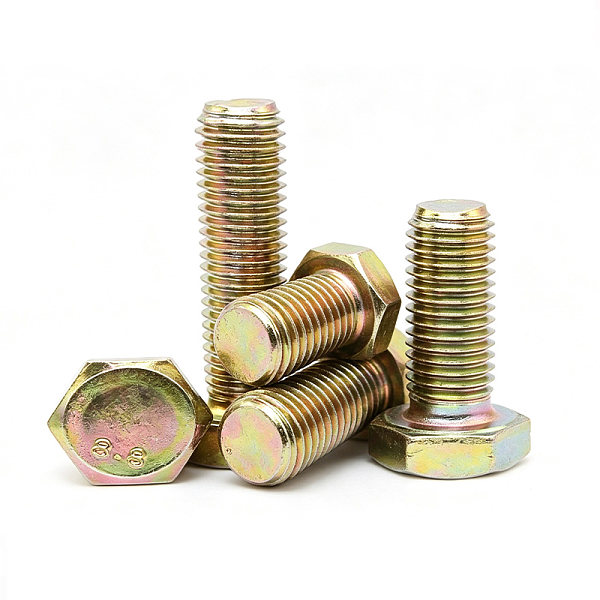 Carbon steel hexagonal flange with color zinc plated bolts