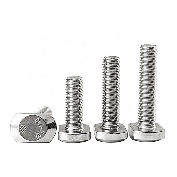 Nickel-plated carbon steel T-bolts