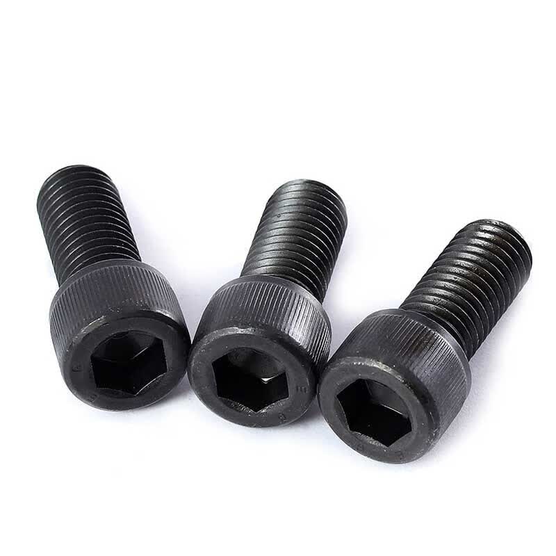 High-strength carbon steel screws with cylindrical heads and internal hex bolts
