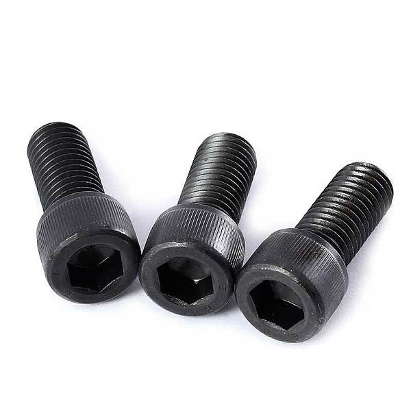 High-strength carbon steel screws with cylindrical heads and internal hex bolts