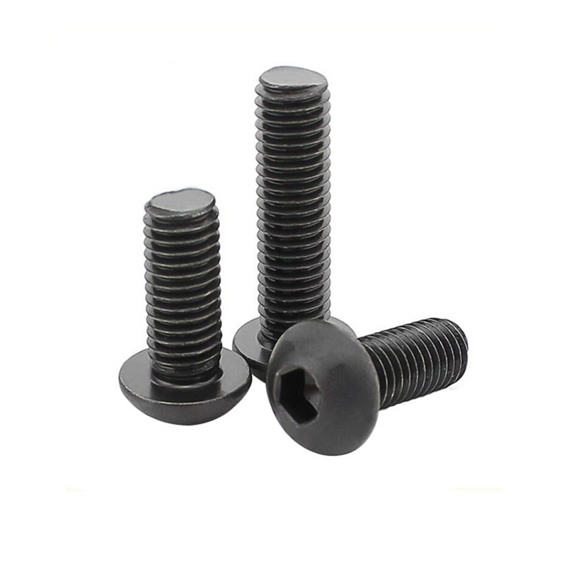 High-strength carbon steel screws with round head hexagon sockets