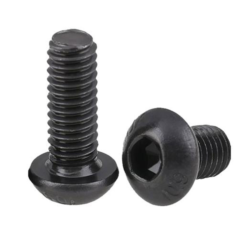 High-strength carbon steel screws with round head hexagon sockets