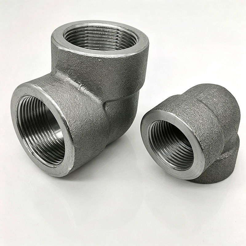 90° Carbon steel forged threaded elbow