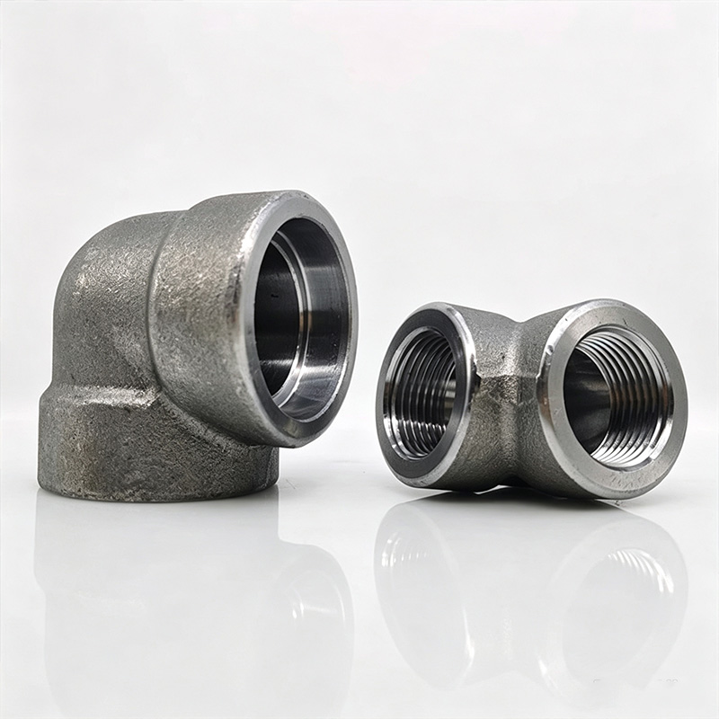 90° Carbon steel forged threaded elbow