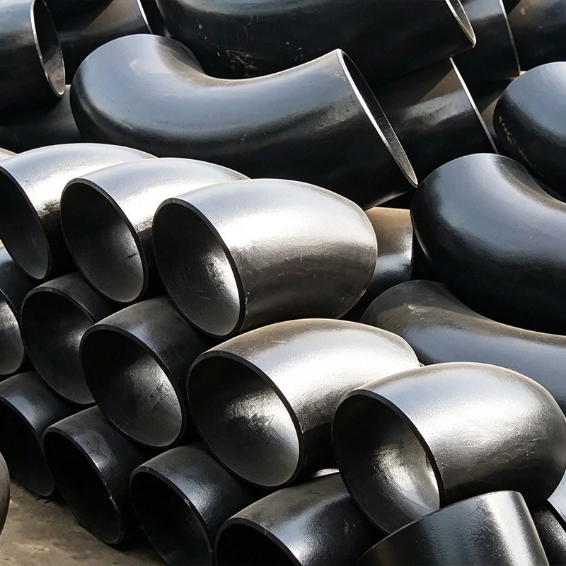 Seamless push-formed carbon steel elbow