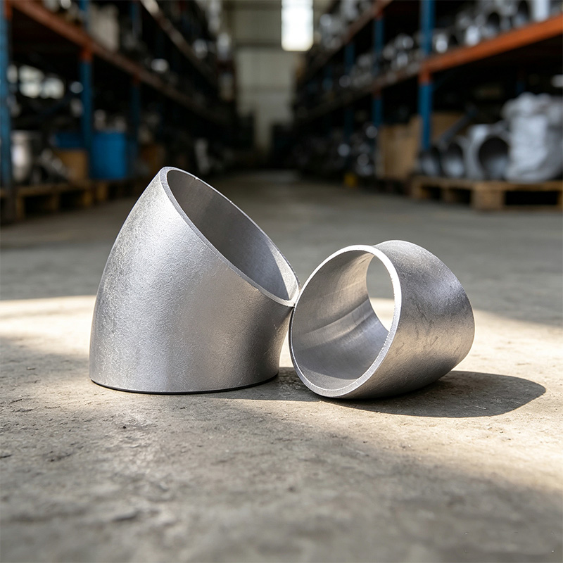 Stainless steel 45° butt welded elbow