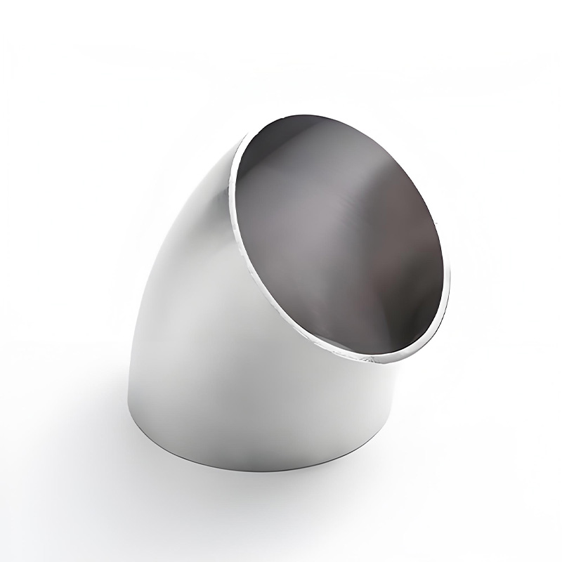 Stainless steel 45° butt welded elbow