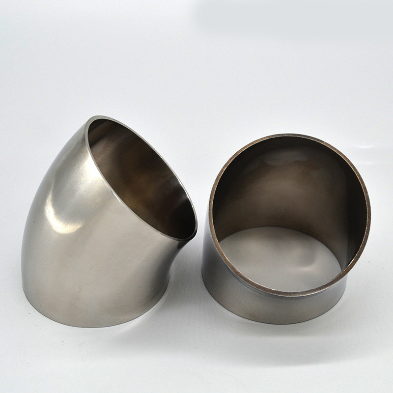 Stainless steel 45° butt welded elbow
