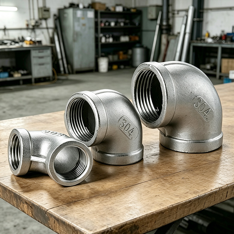 90° stainless steel threaded internal elbow