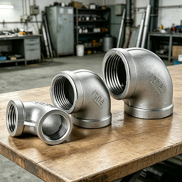 90° stainless steel threaded internal elbow