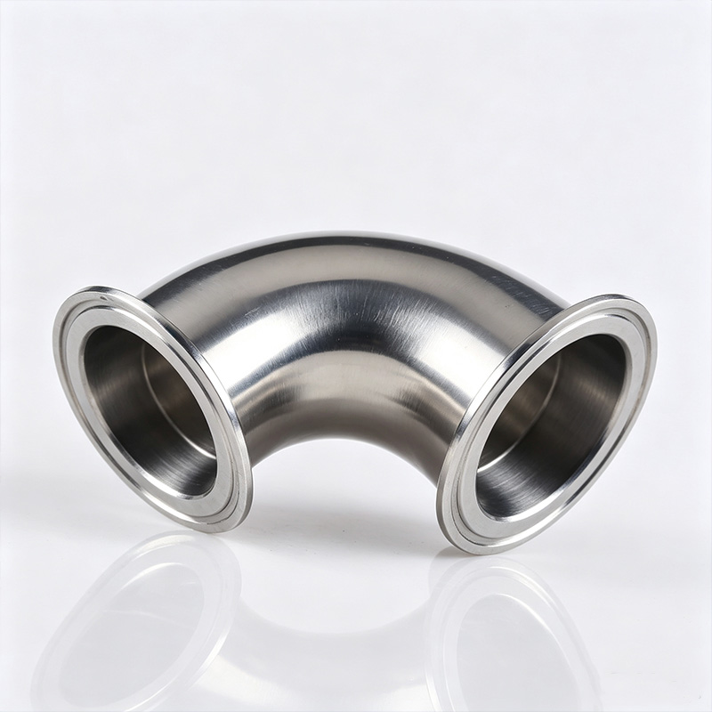 Stainless steel 90-degree clamp elbow