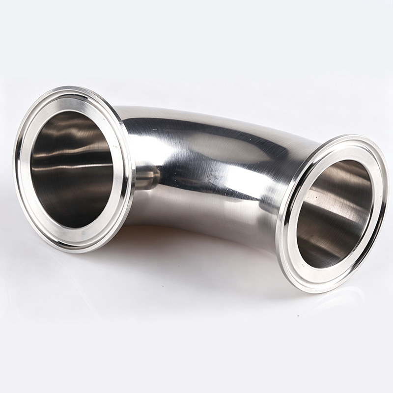 Stainless steel 90-degree clamp elbow
