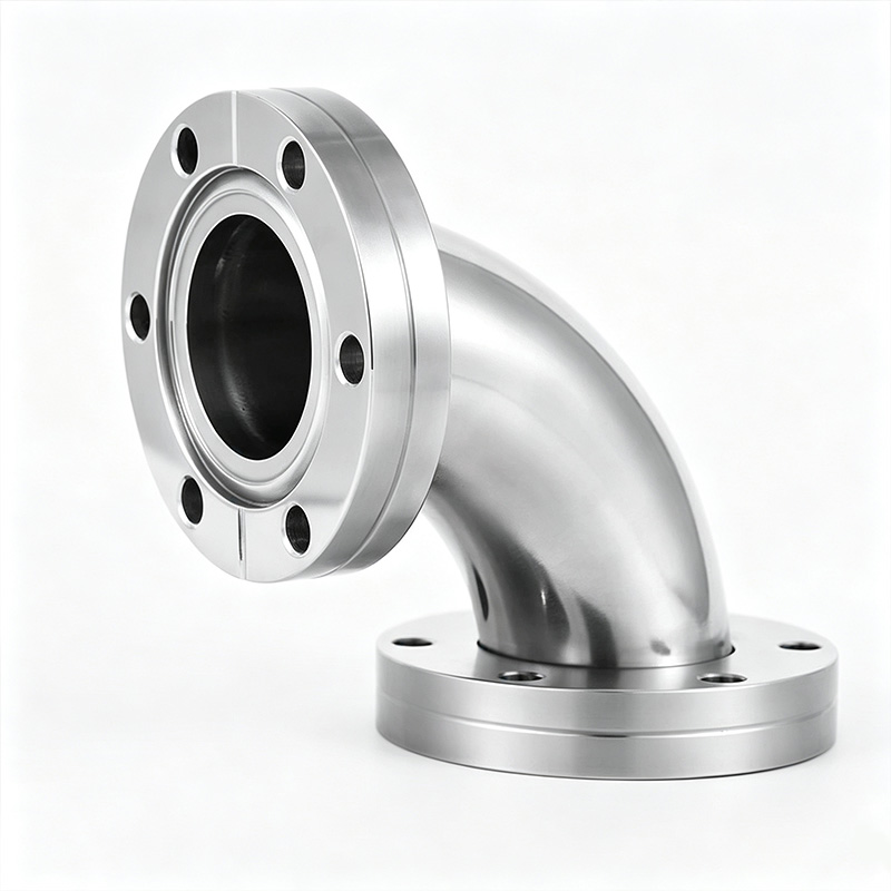 Stainless steel 90° elbow flange