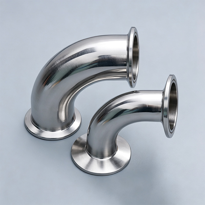 Stainless steel 90° elbow flange