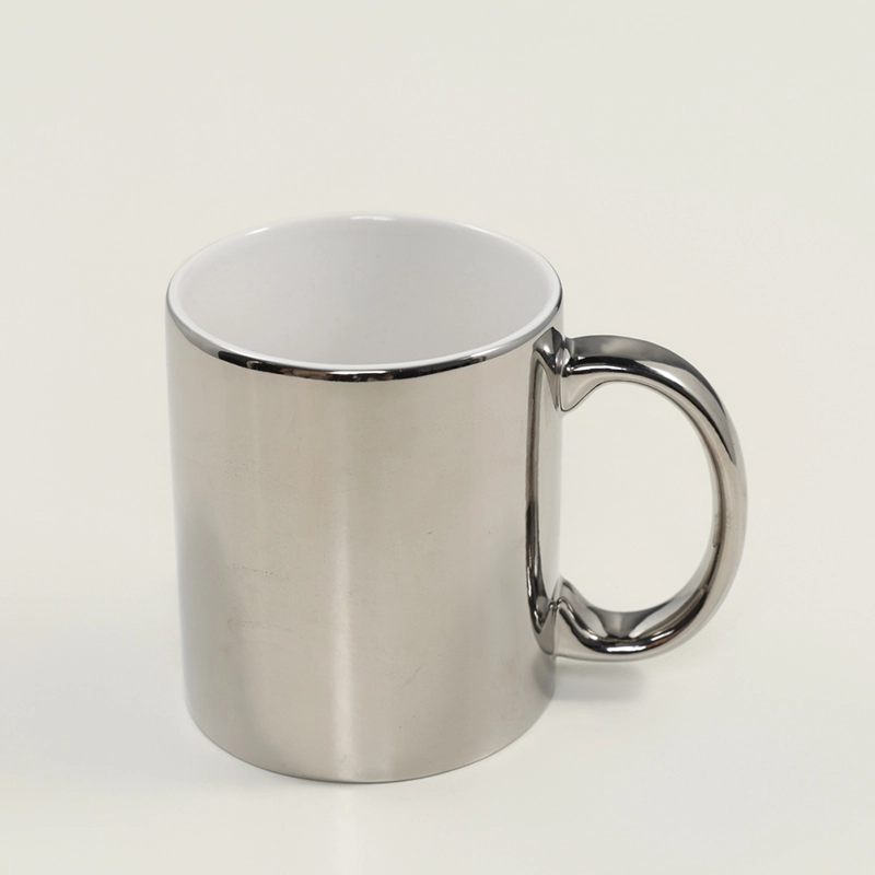 11oz Silver-plated Ceramic Mug