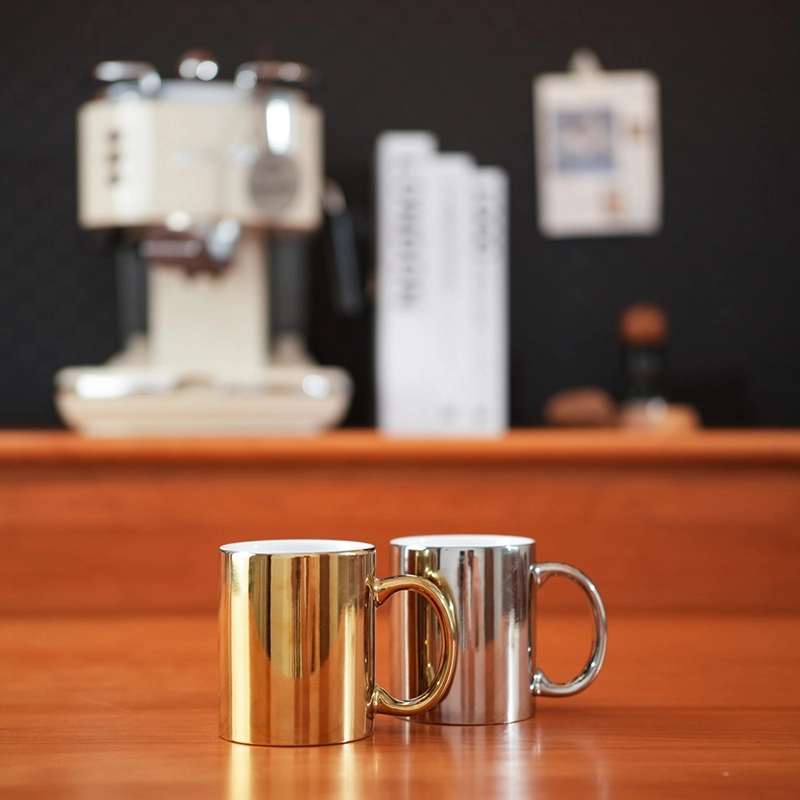 11oz Silver-plated Ceramic Mug