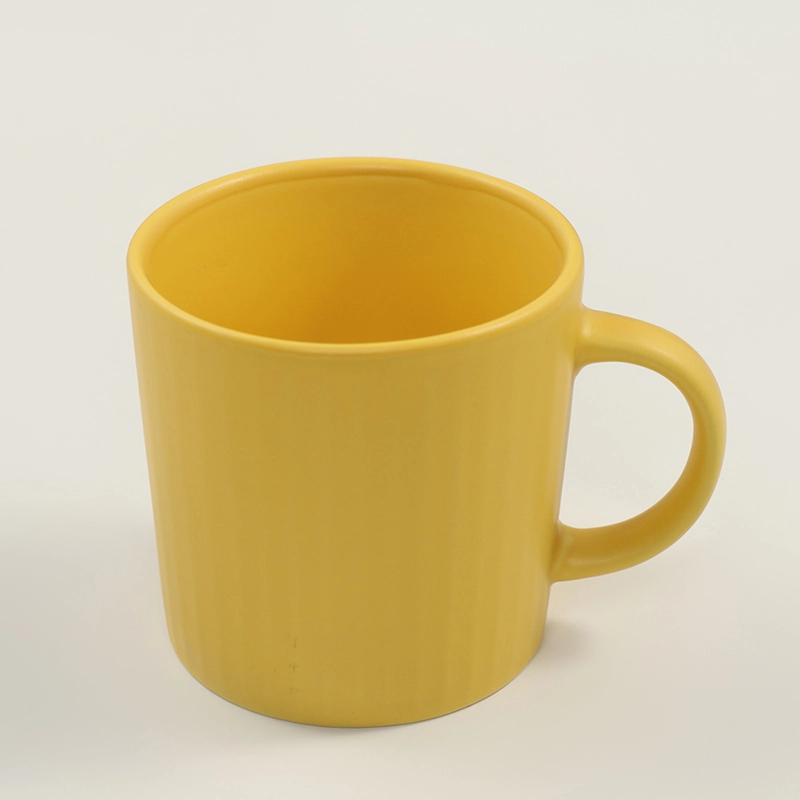 11oz vertical striped funnel mug