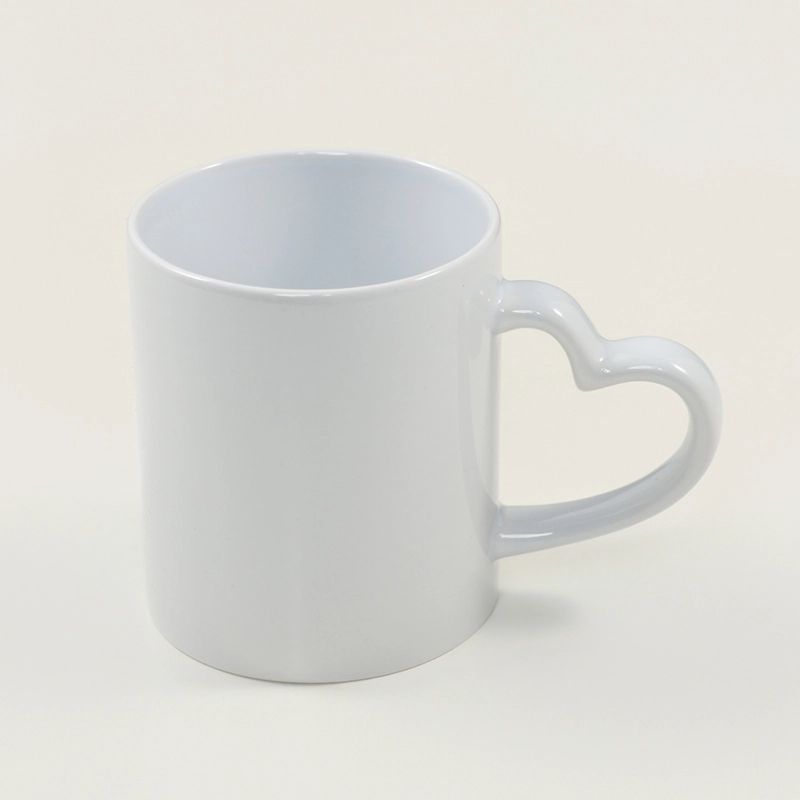 11oz Heart-shaped White Cup