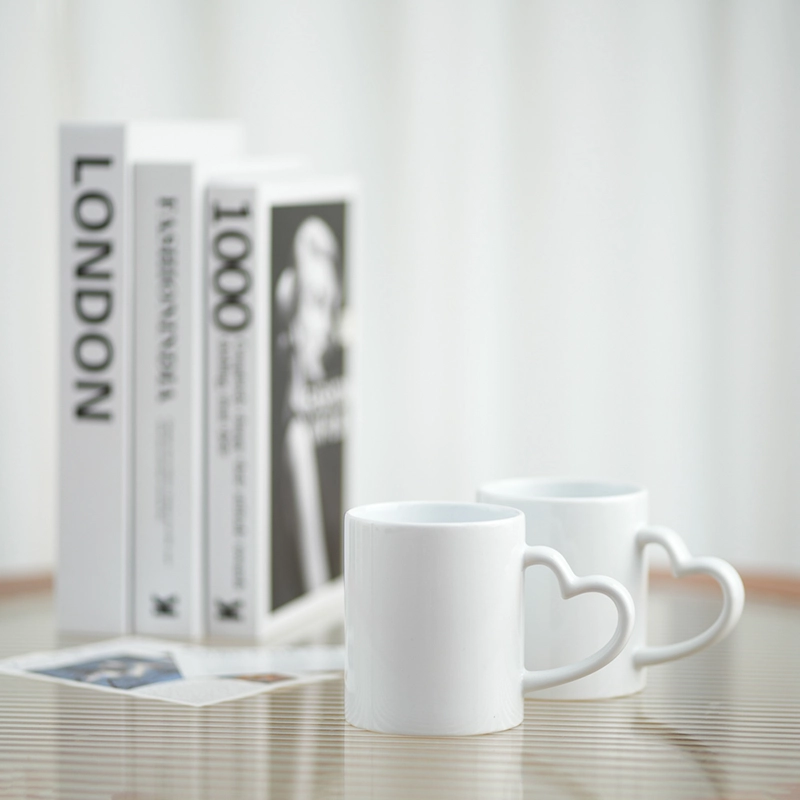 11oz Heart-shaped White Cup