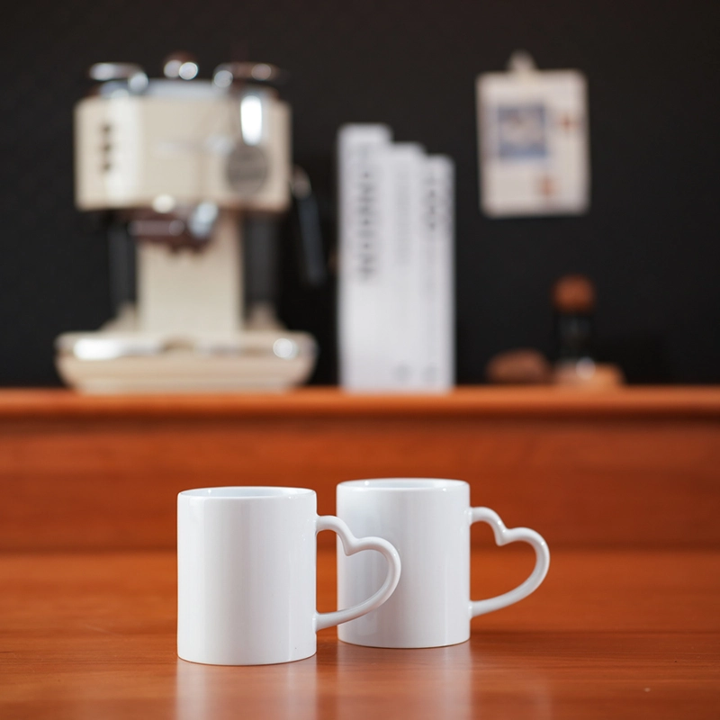 11oz Heart-shaped White Cup