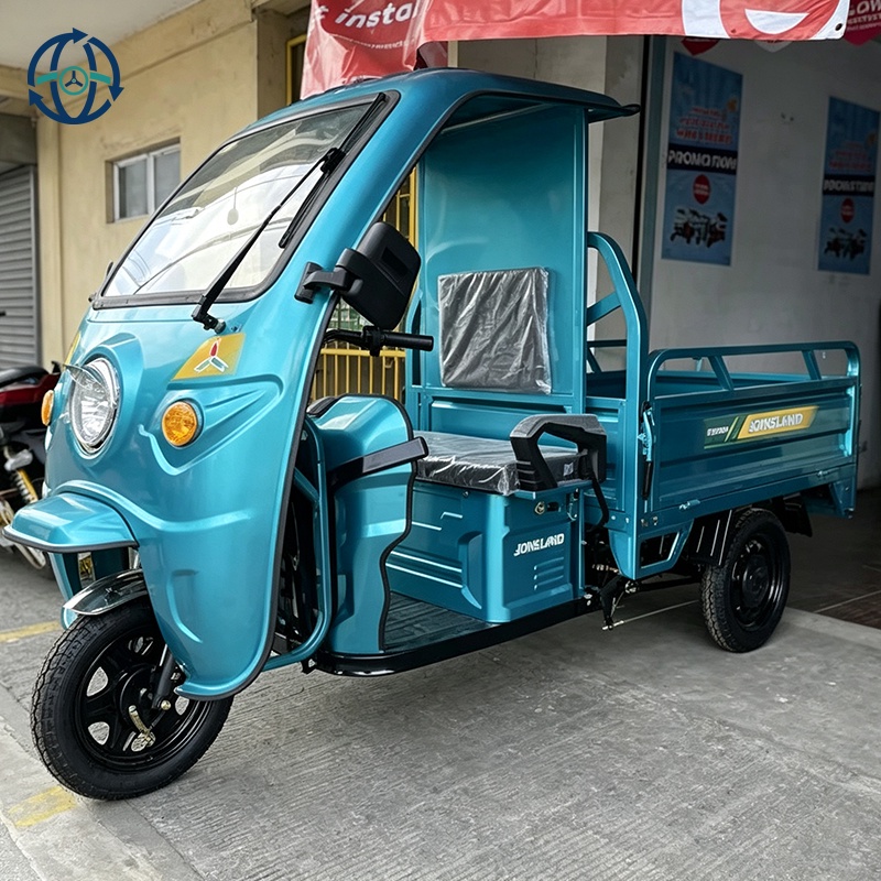 1000W Electric Cargo Tricycle with Cabin, 500kg Capacity Tipper Truck for Farm Delivery