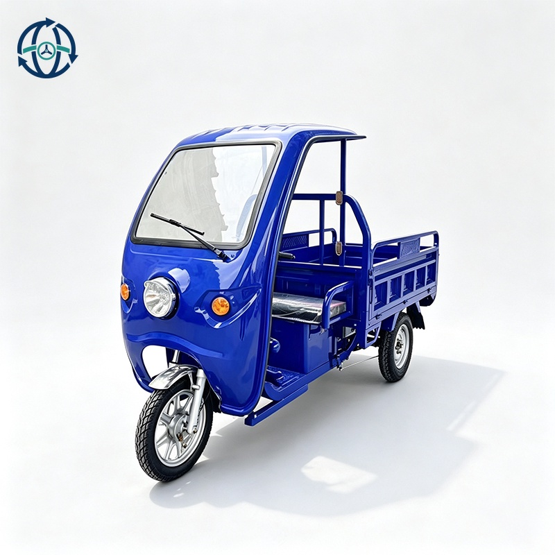 1000W Electric Cargo Tricycle with Cabin, 500kg Capacity Tipper Truck for Farm Delivery