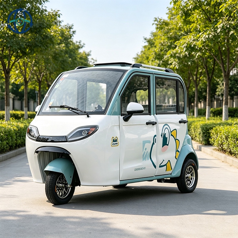 Lightweight Enclosed Electric Three Wheeler for Senior Mobility and Urban Short Distance TravelUse